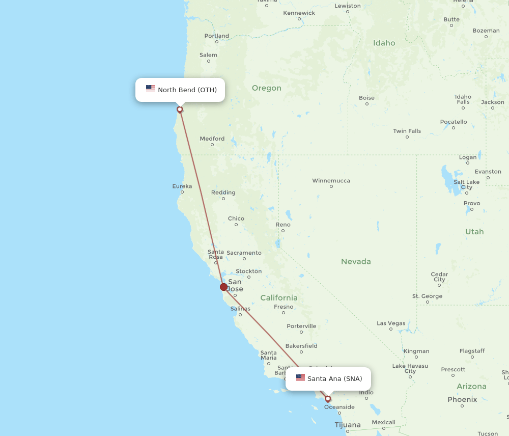 OTH-SNA flight routes