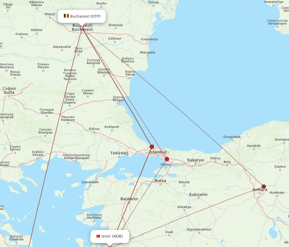 OTP-ADB flight routes
