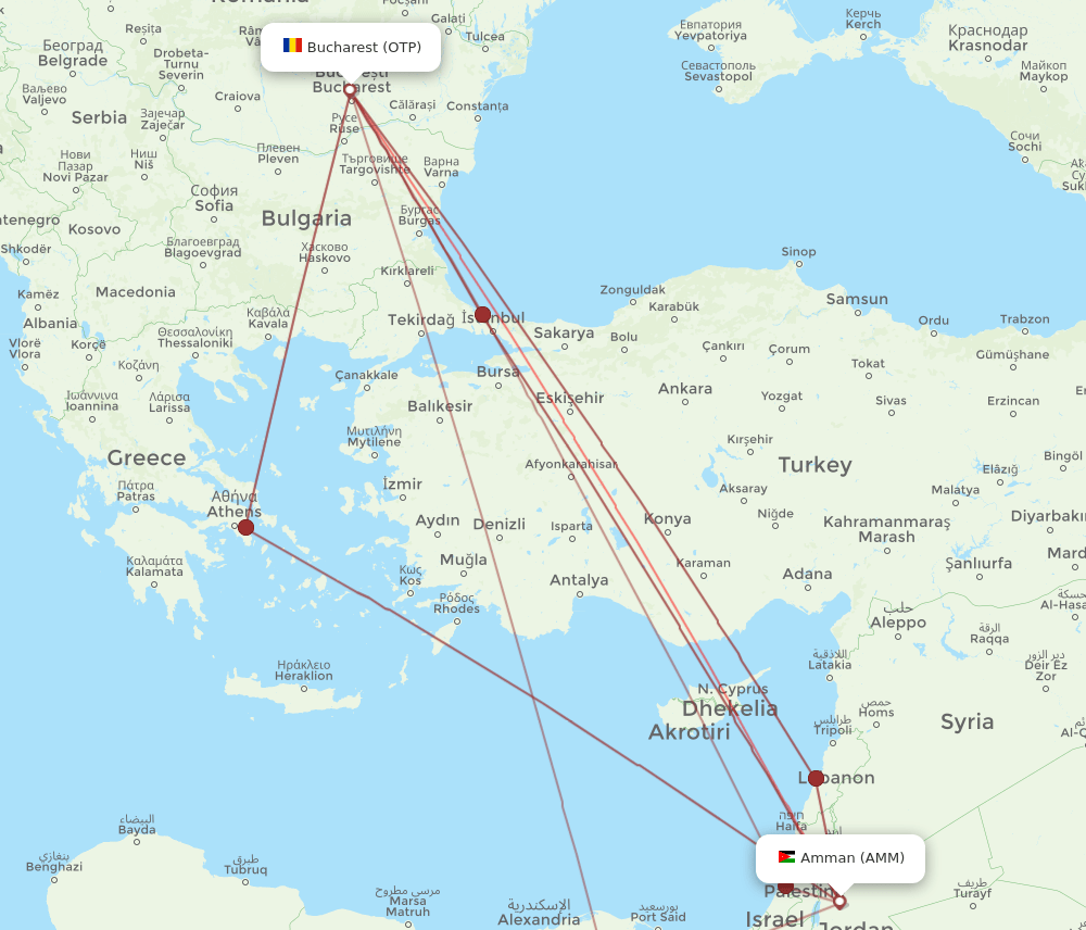 OTP-AMM flight routes