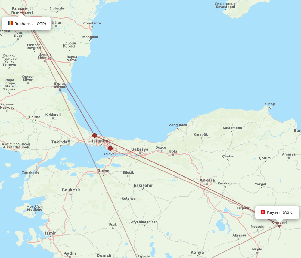 OTP-ASR flight routes