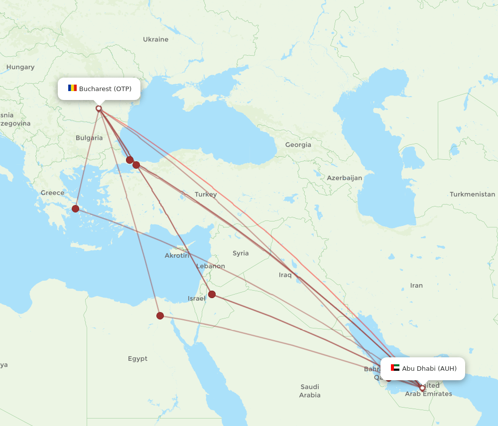 OTP-AUH flight routes