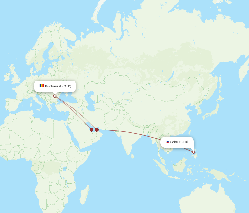 OTP-CEB flight routes
