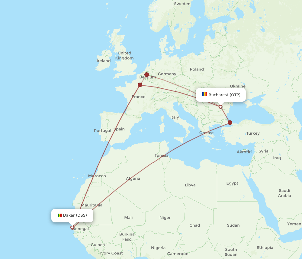 OTP-DSS flight routes