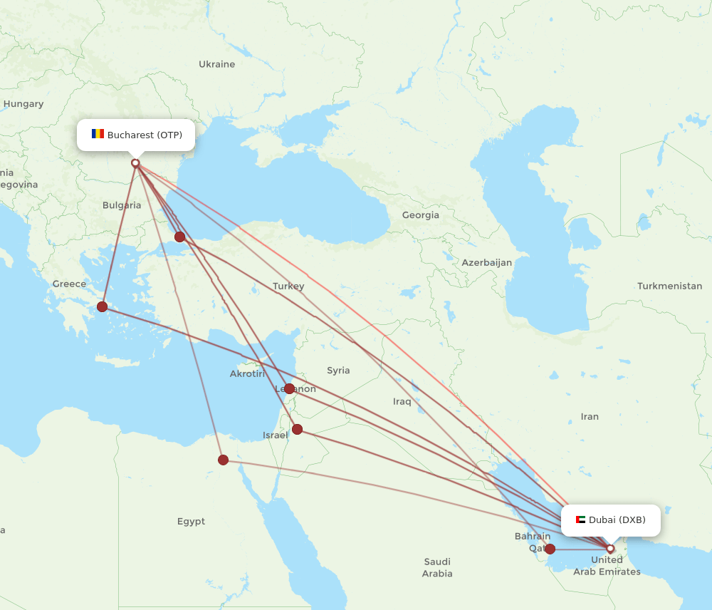 OTP-DXB flight routes