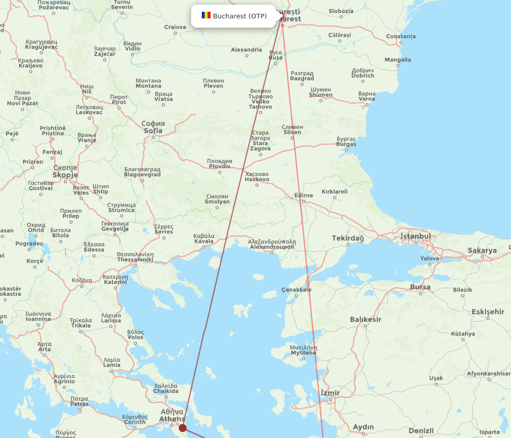 OTP-KGS flight routes