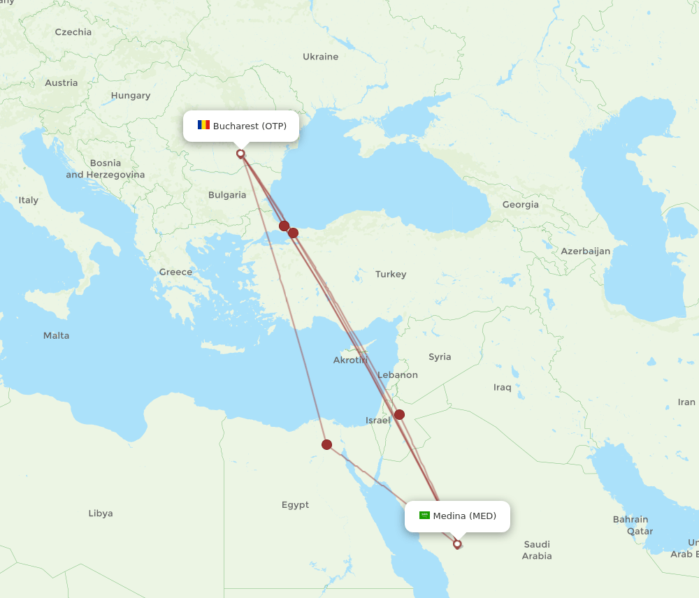 OTP-MED flight routes
