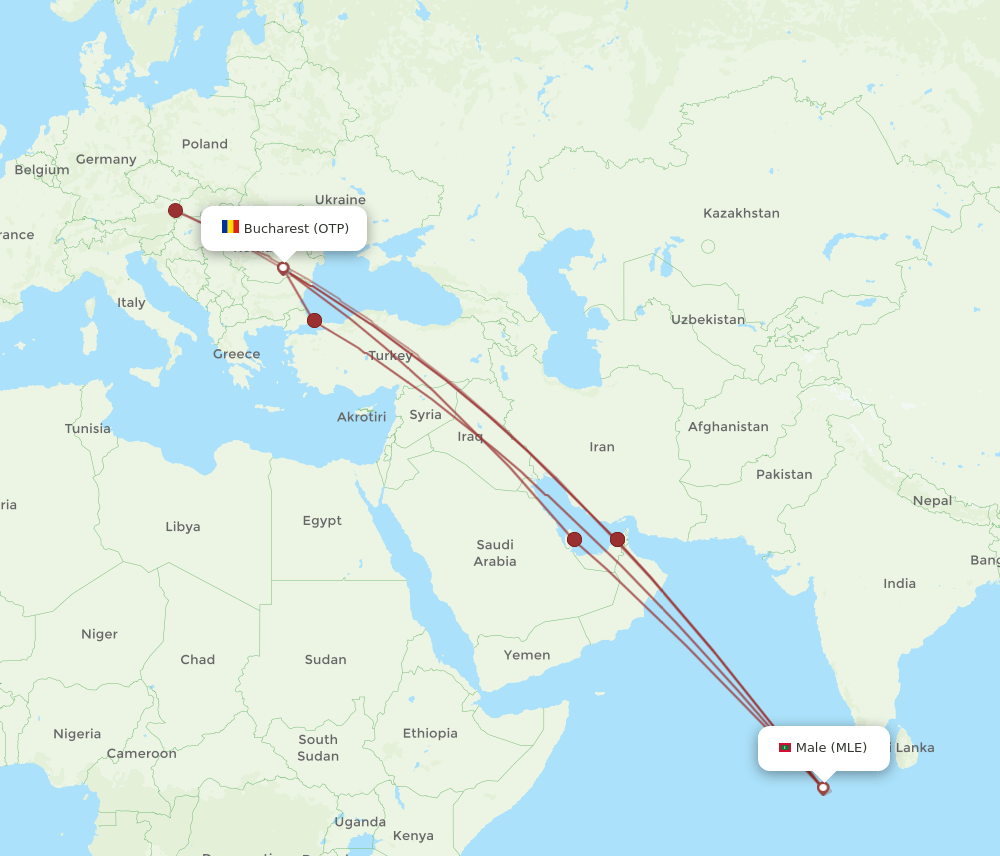 OTP-MLE flight routes