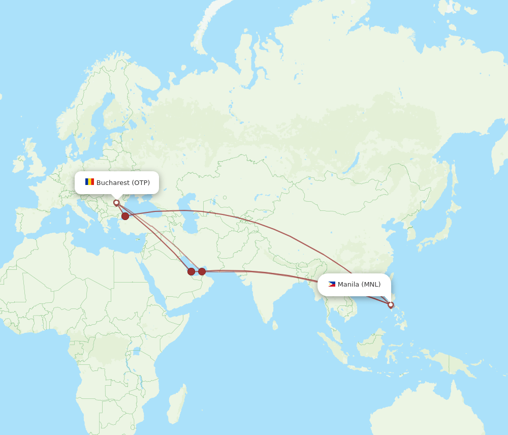 OTP-MNL flight routes
