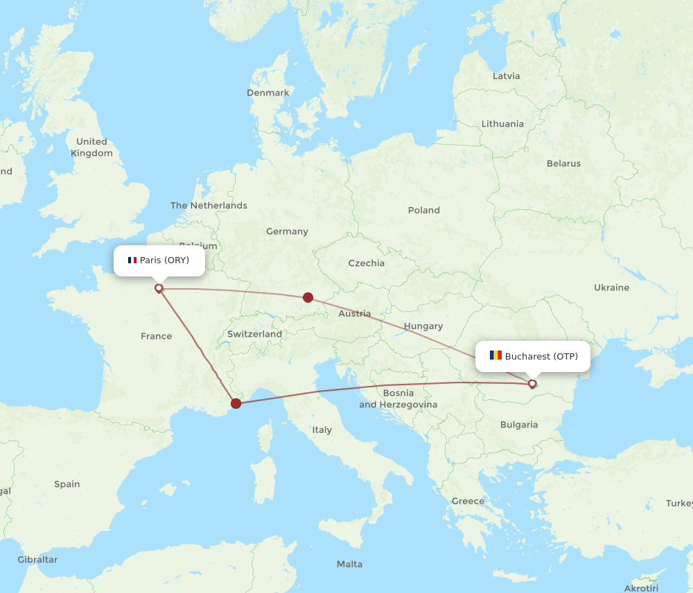 OTP-ORY flight routes