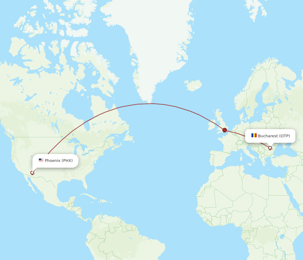 OTP-PHX flight routes