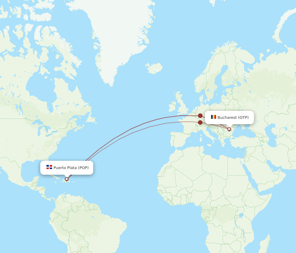OTP-POP flight routes