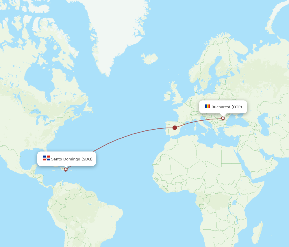 OTP-SDQ flight routes