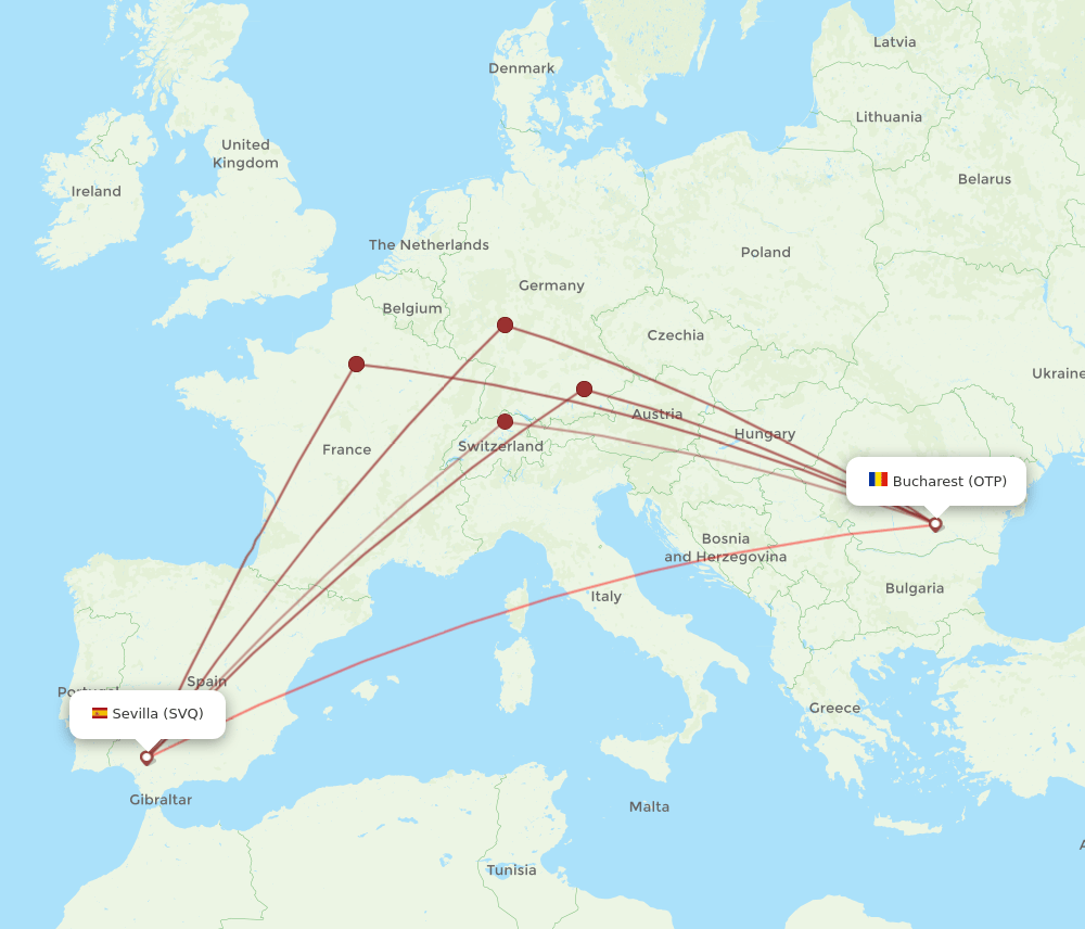 OTP-SVQ flight routes