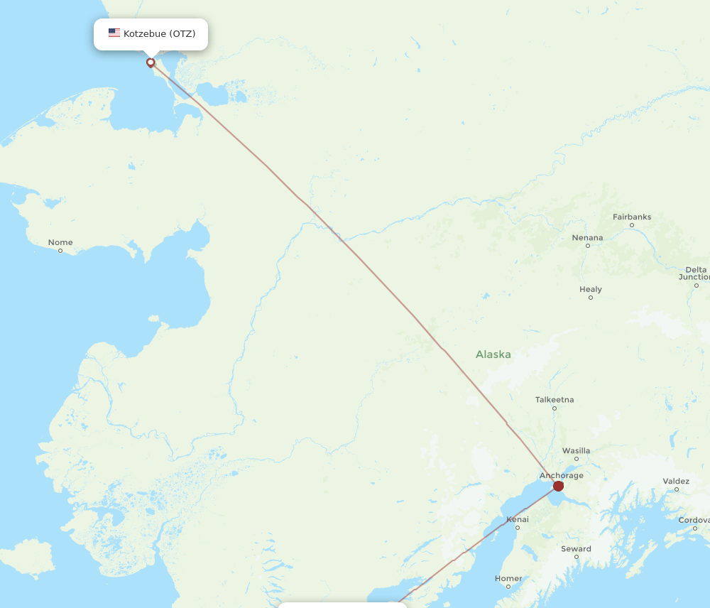 OTZ-AKN flight routes
