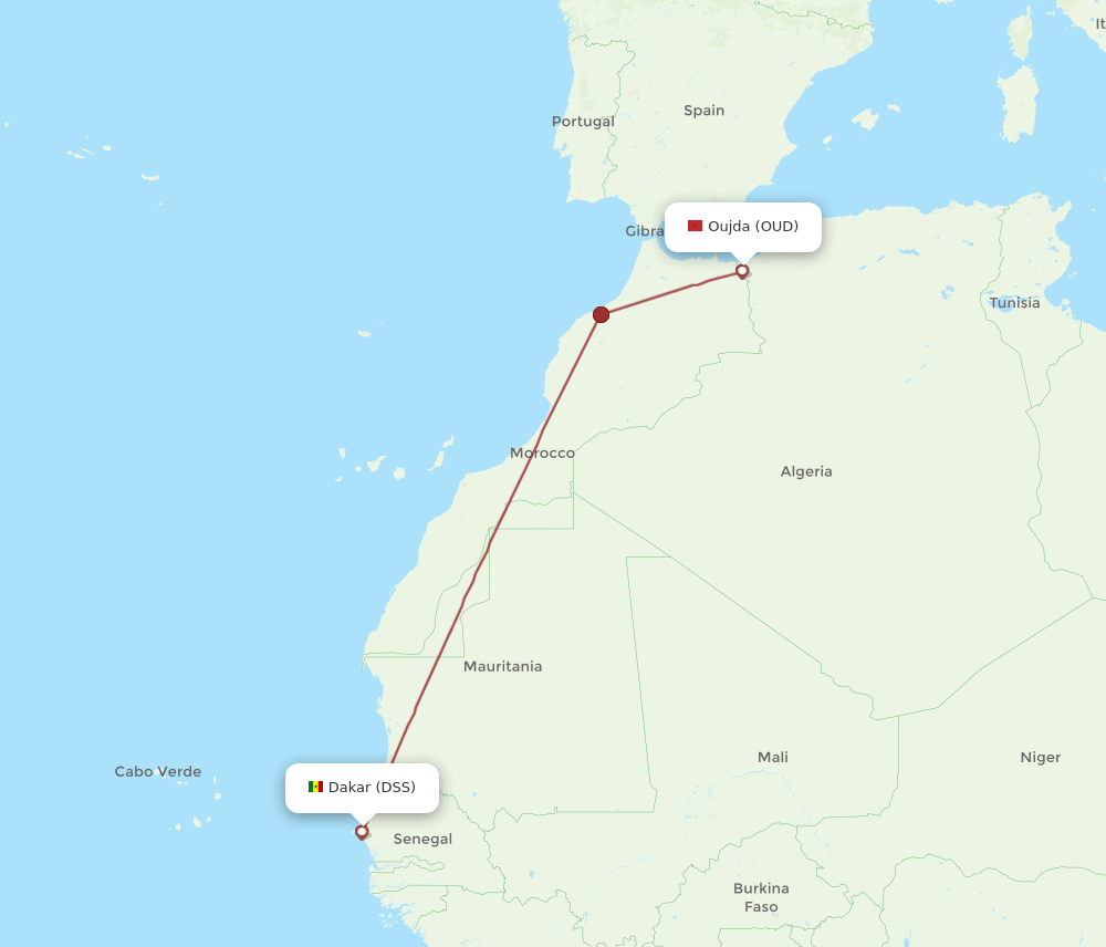 OUD-DSS flight routes