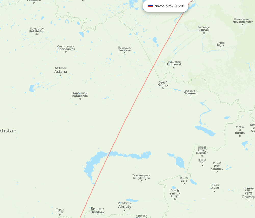 OVB-FEG flight routes