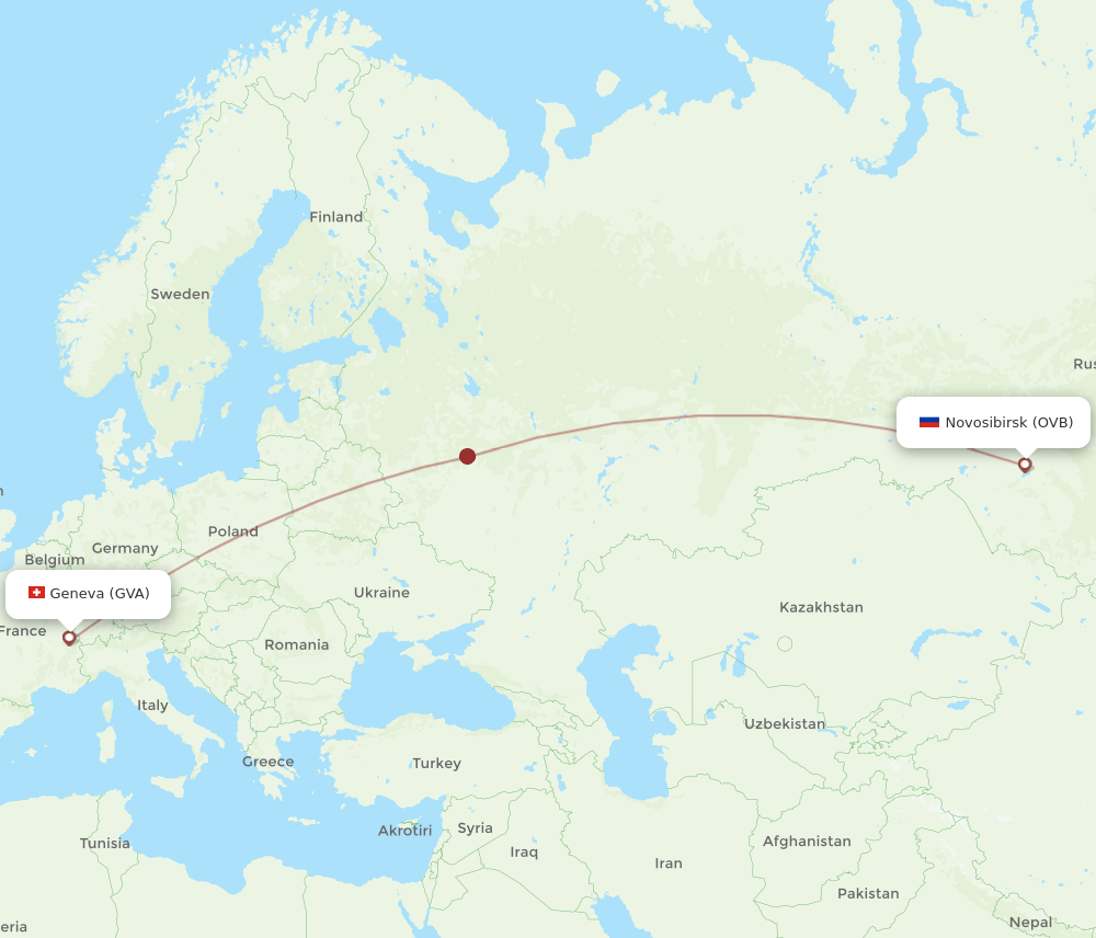OVB-GVA flight routes