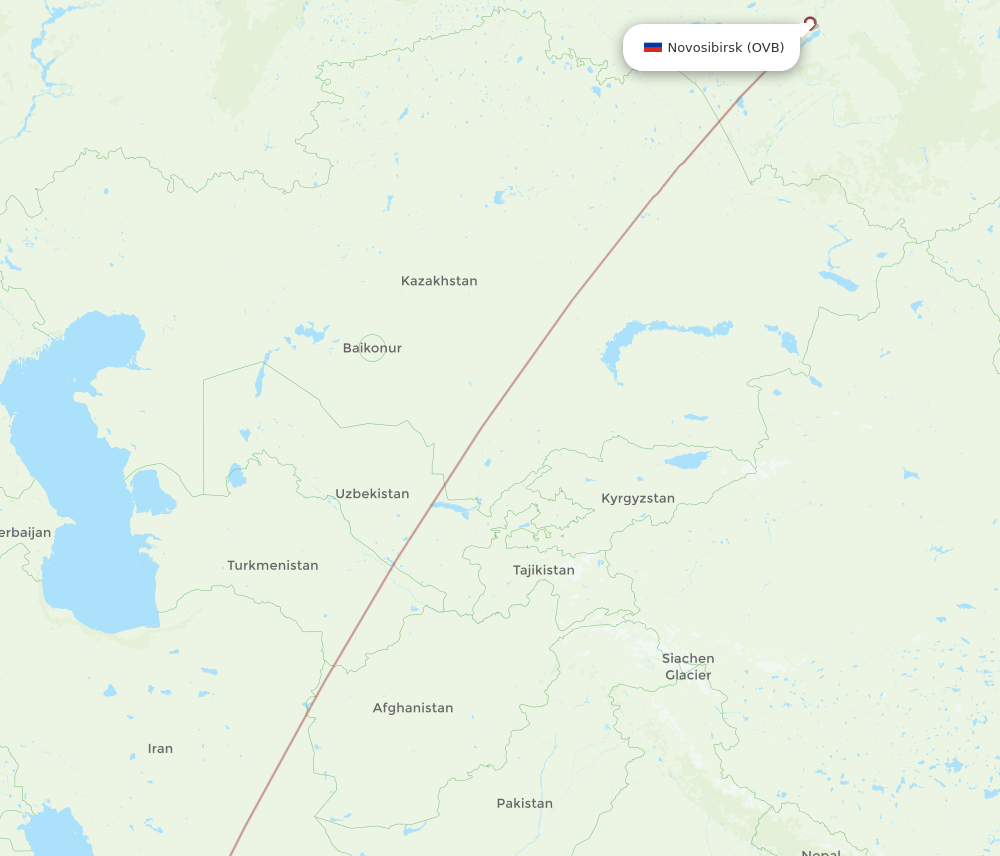 OVB to MCT flights and routes map