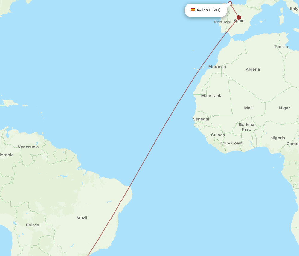 OVD-MVD flight routes