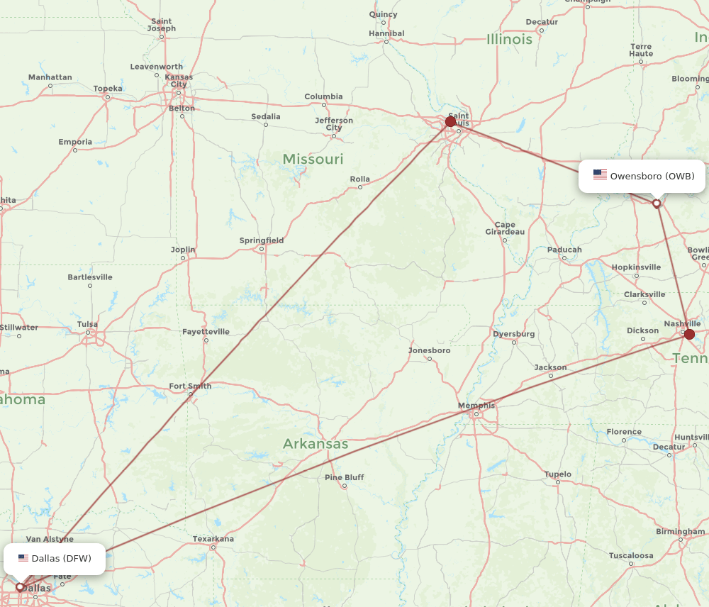 All Flight Routes From Owensboro To Dallas OWB To DFW Flight Routes all-flight-routes-from-owensboro-to-dallas-owb-to-dfw-flight-routes