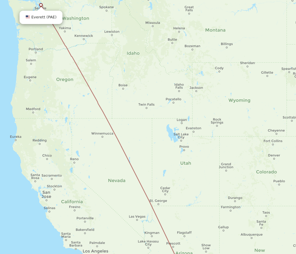 PAE-ELP flight routes