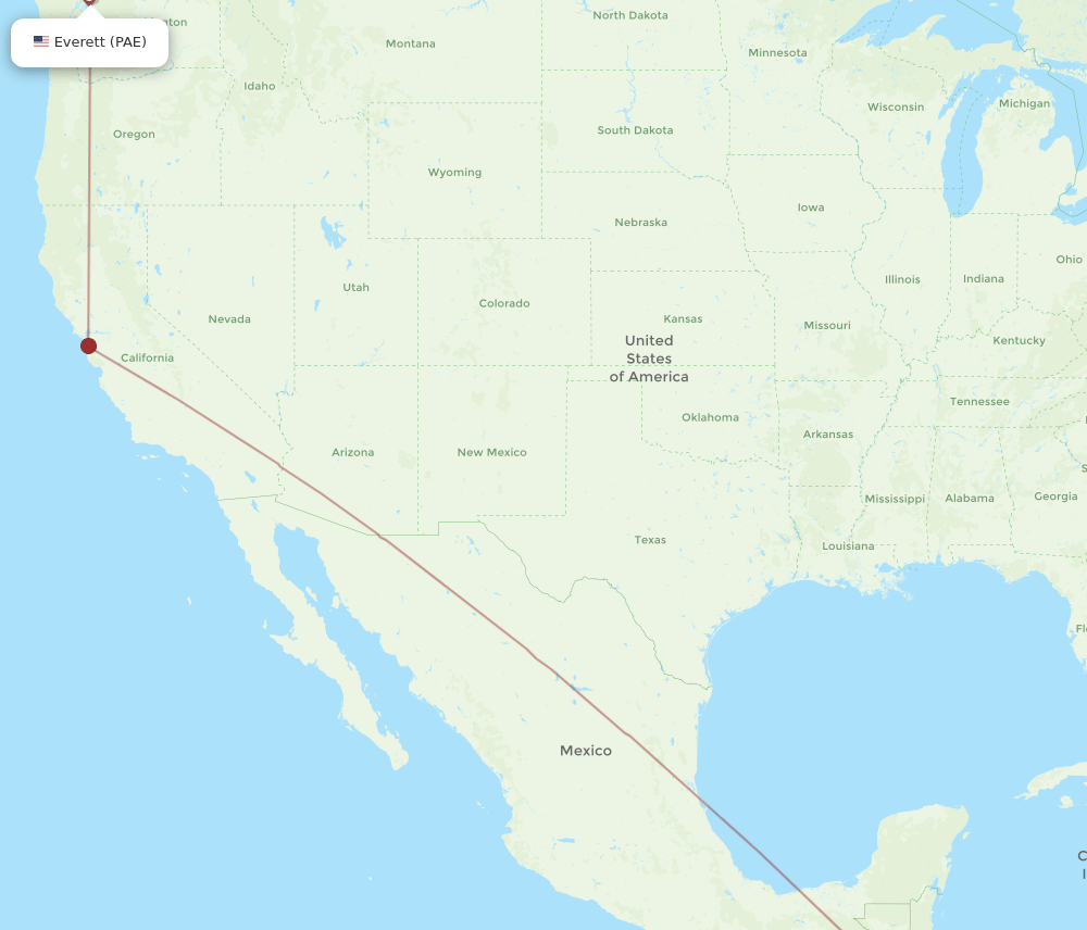 PAE-LIR flight routes