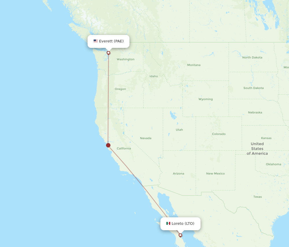 PAE to LTO flights and routes map