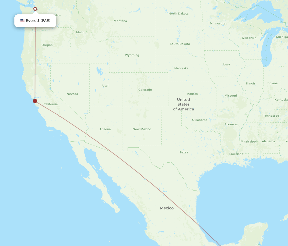 PAE-SAL flight routes