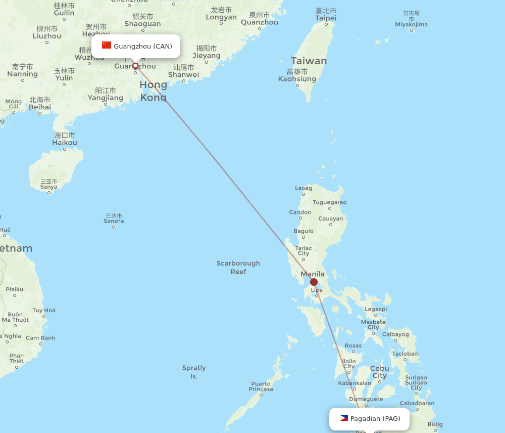 PAG-CAN flight routes
