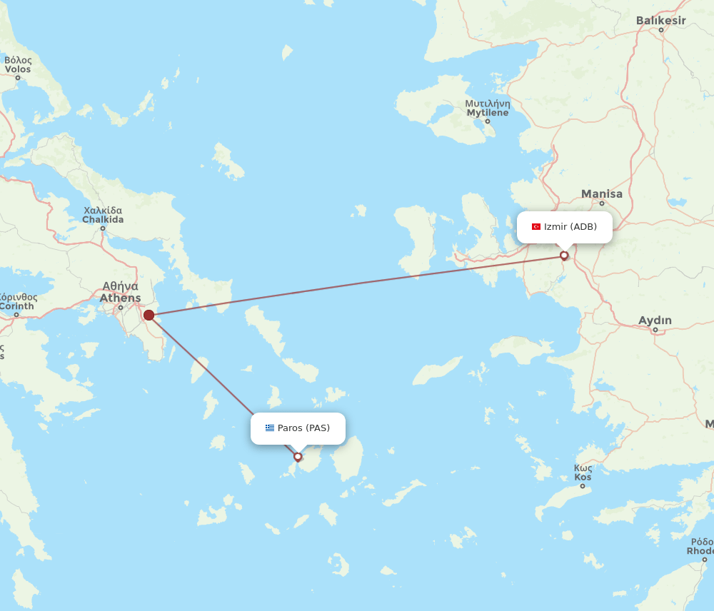 PAS-ADB flight routes