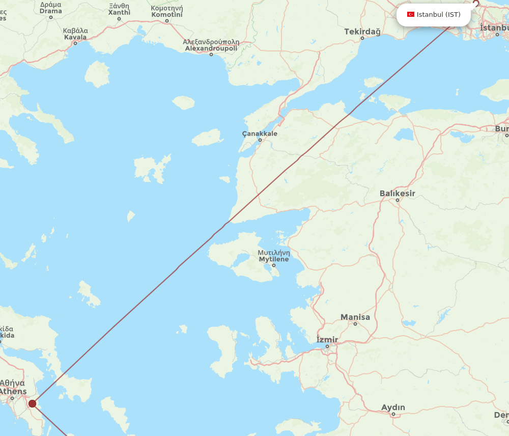 PAS-IST flight routes