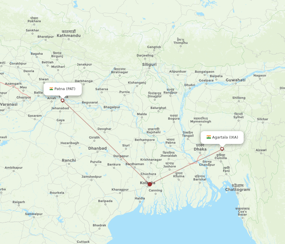 PAT-IXA flight routes