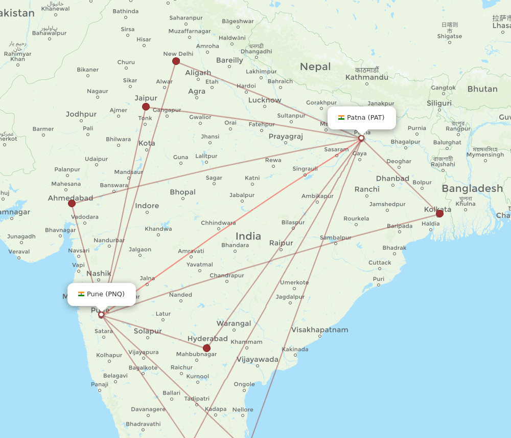 PAT-PNQ flight routes