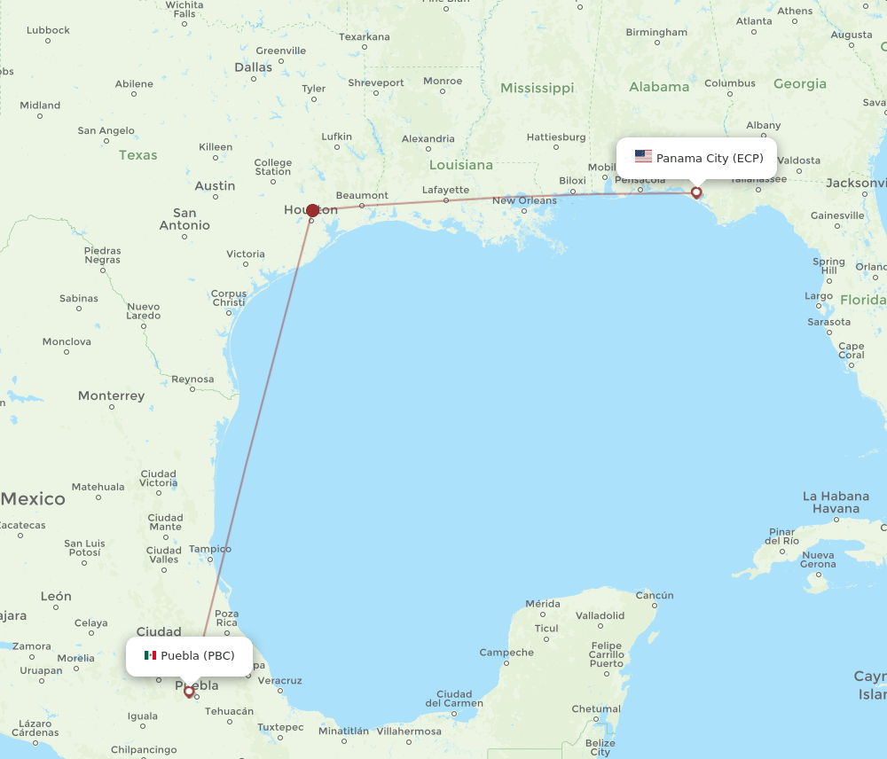PBC-ECP flight routes