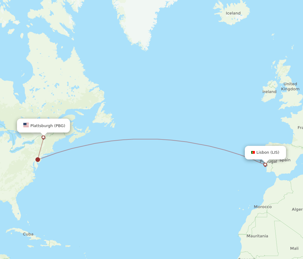 Flights from plattsburgh to lisbon pbg to lis flight routes
