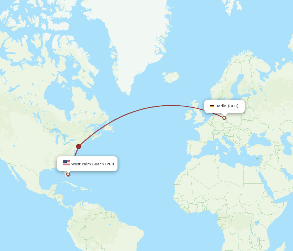 PBI-BER flight routes