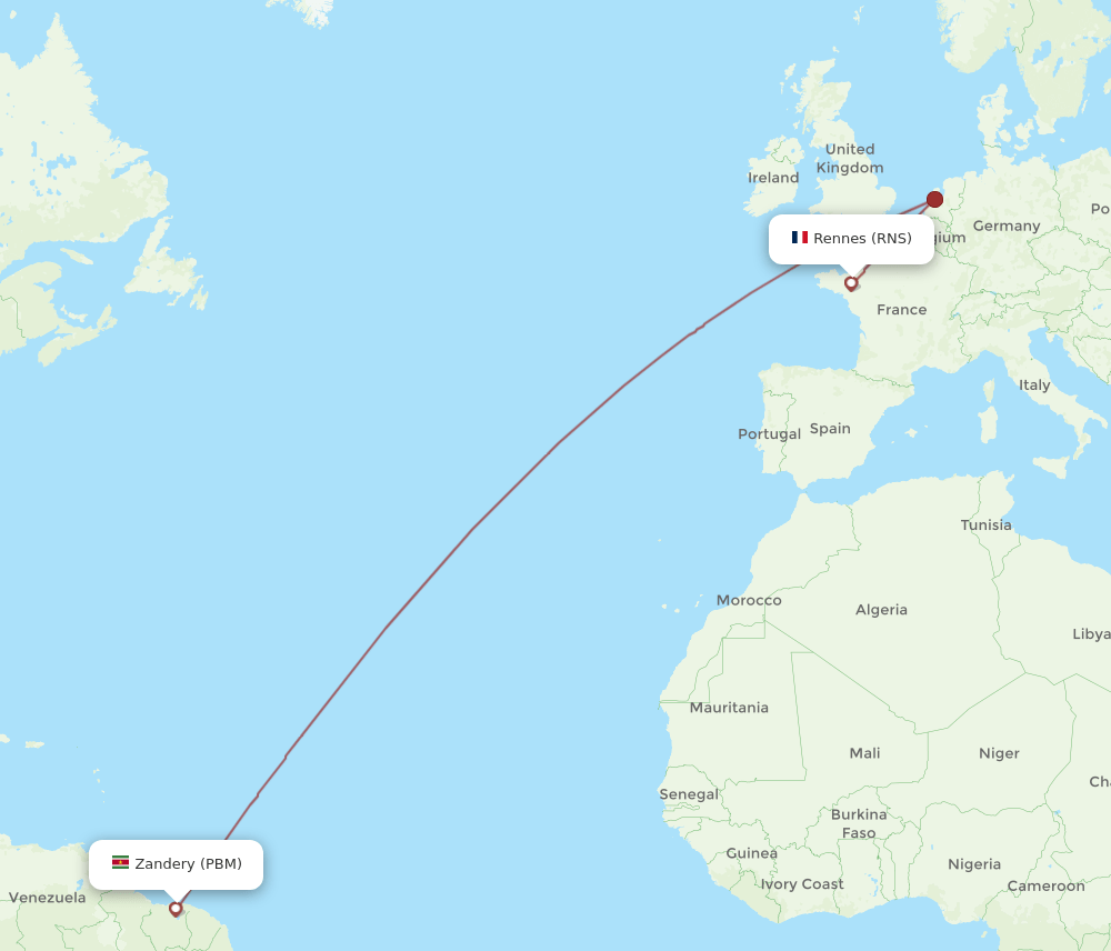 PBM-RNS flight routes