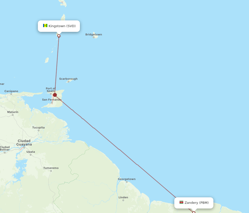 PBM-SVD flight routes