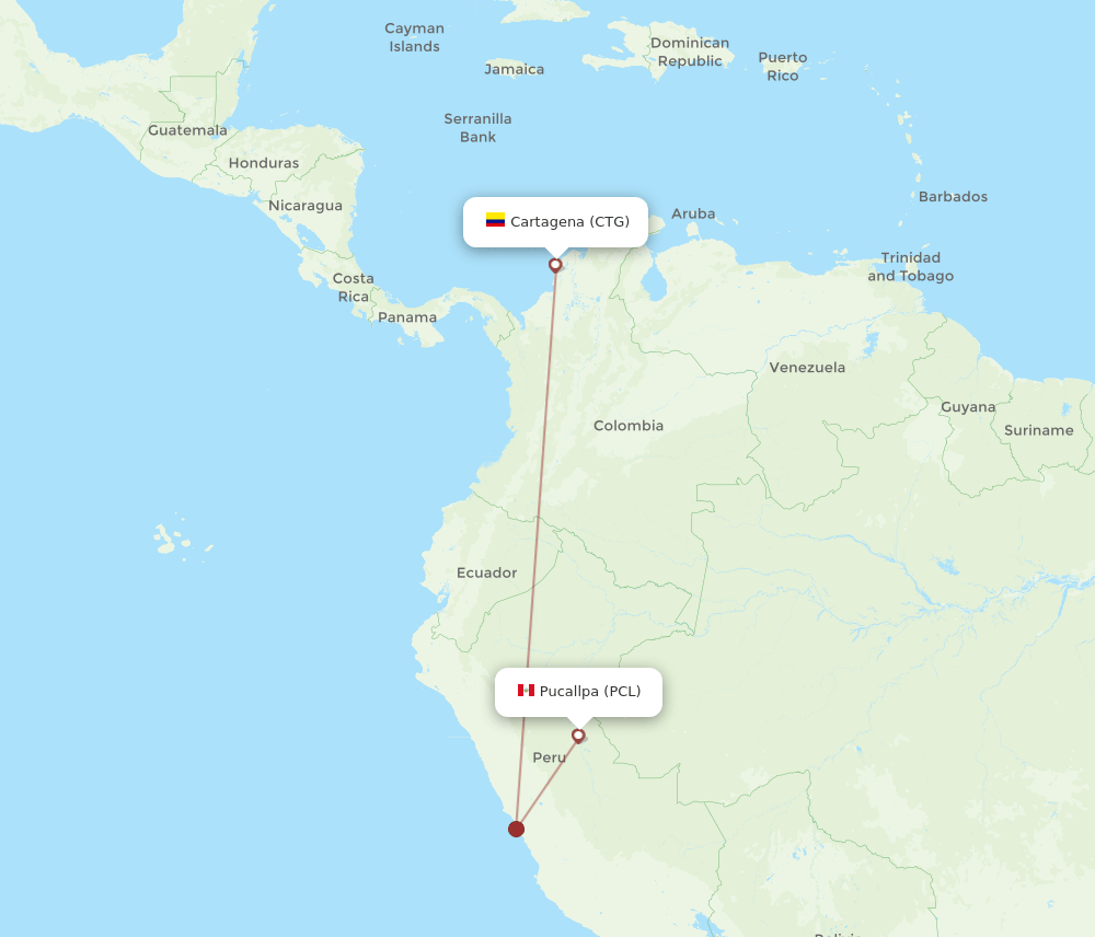 PCL-CTG flight routes
