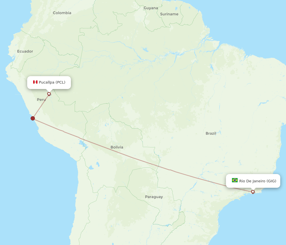 PCL-GIG flight routes