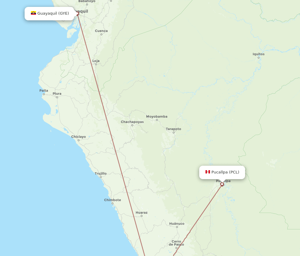 PCL-GYE flight routes