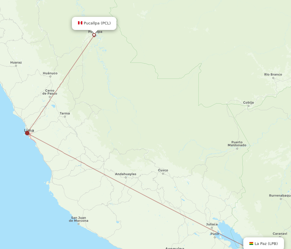 PCL-LPB flight routes