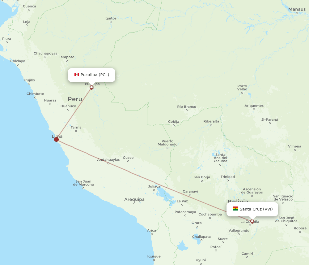 PCL-VVI flight routes