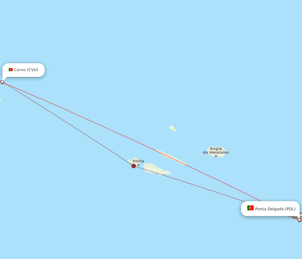 PDL-CVU flight routes