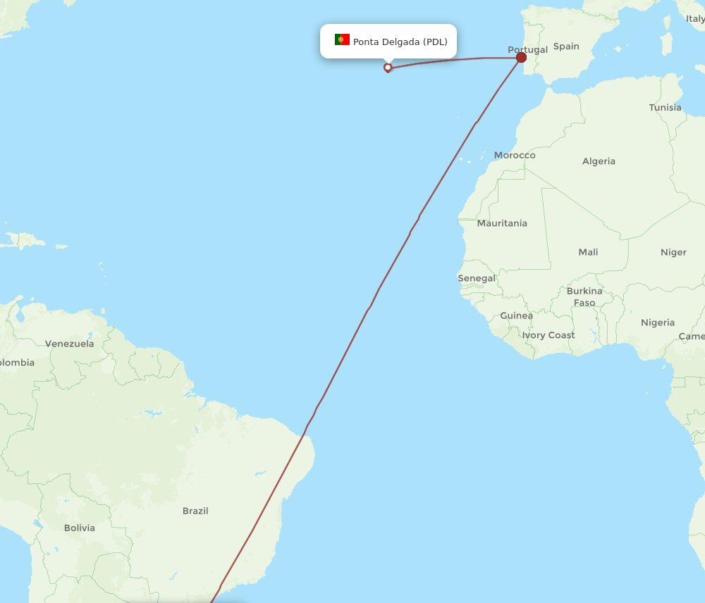 PDL-POA flight routes