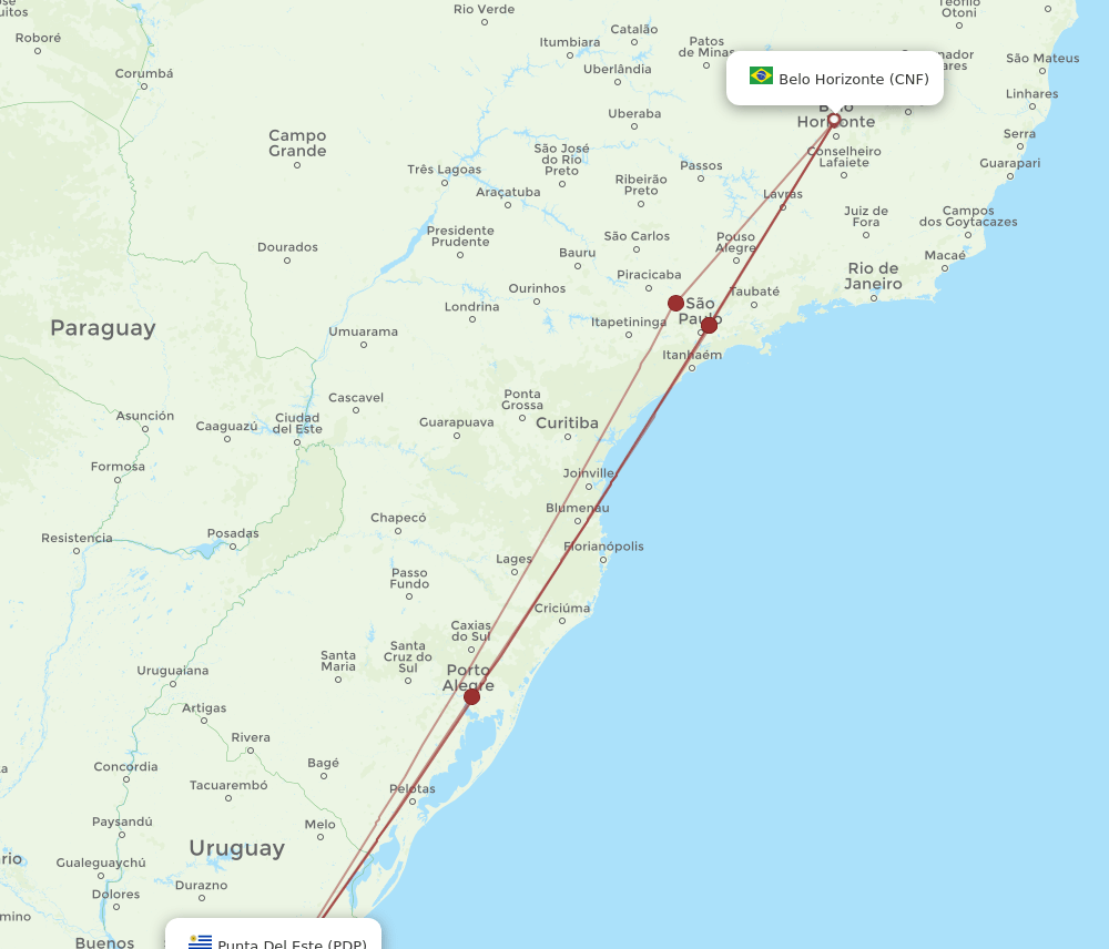 PDP-CNF flight routes