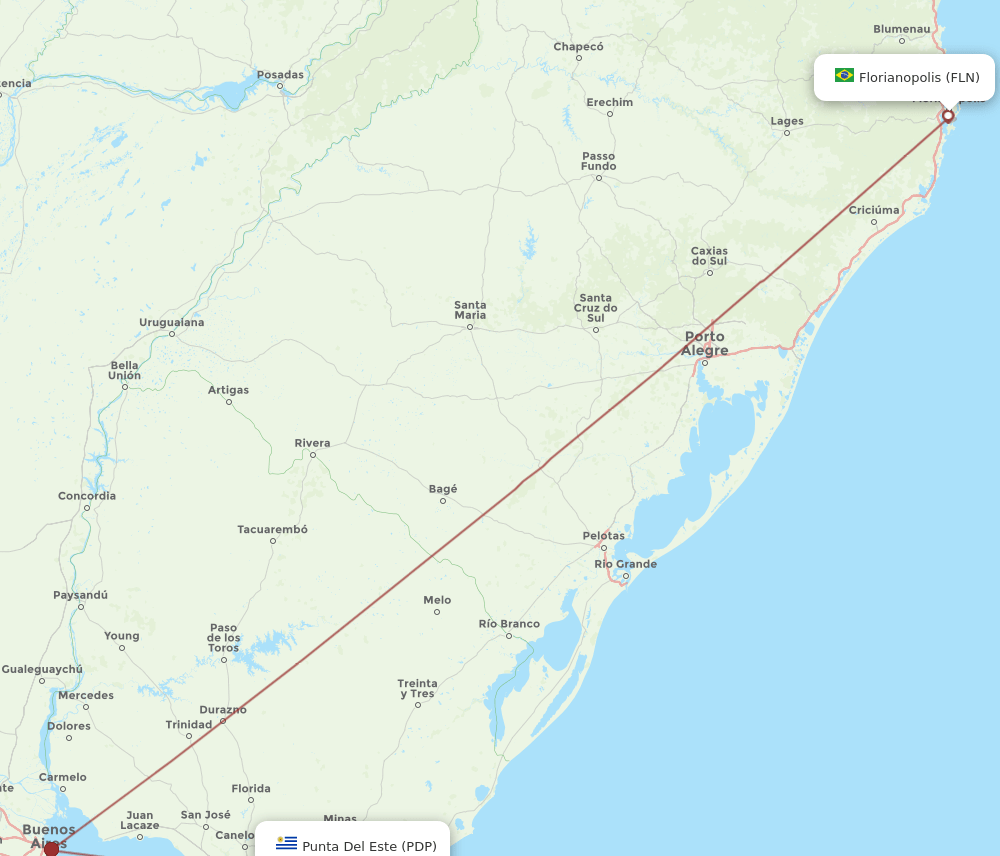 PDP-FLN flight routes