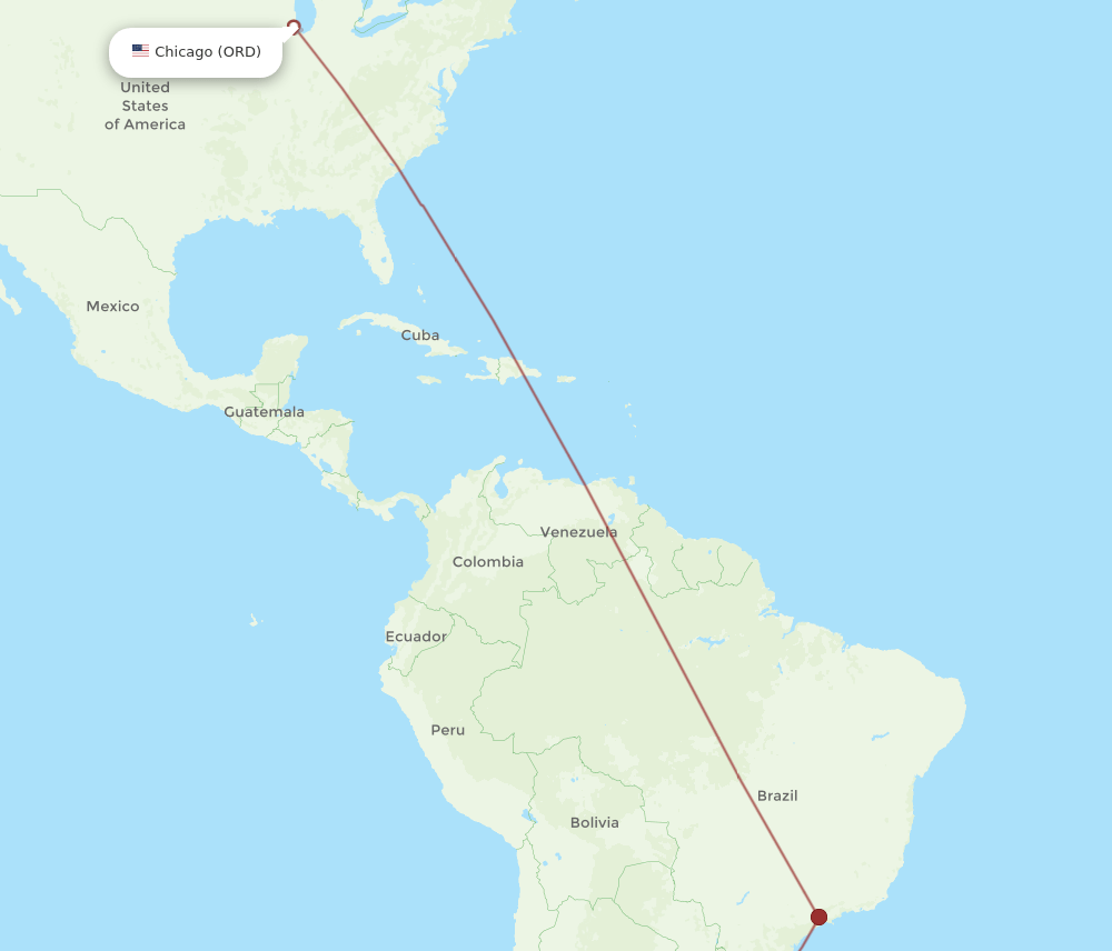 PDP-ORD flight routes
