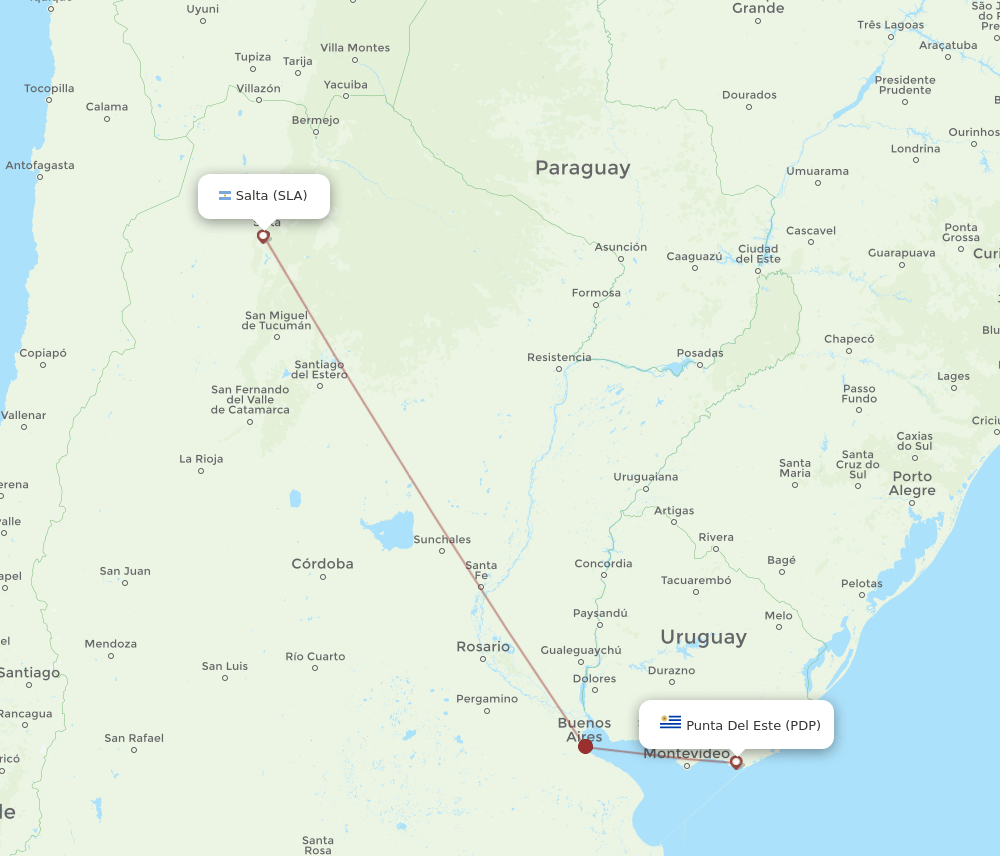 PDP-SLA flight routes
