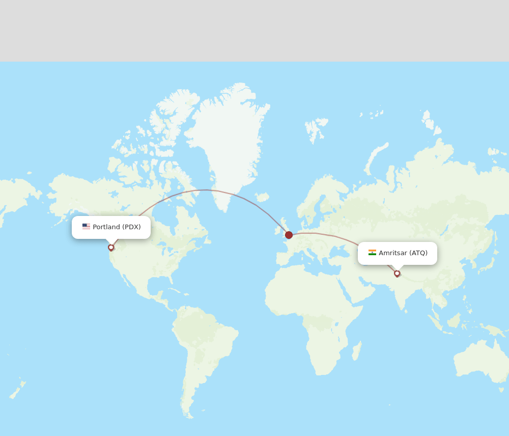 PDX-ATQ flight routes